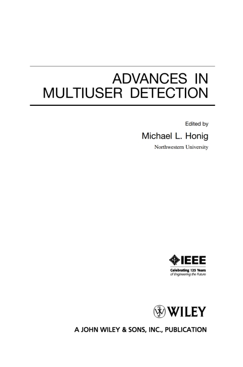 Cover image for book Advances in Multiuser Detection