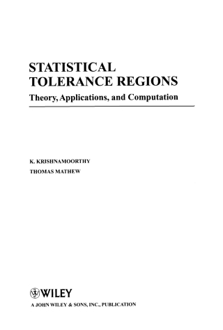 Statistical Tolerance Regions: Theory, Applications, and Computation