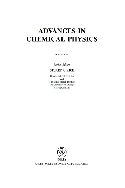 Cover image for book Advances in Chemical Physics