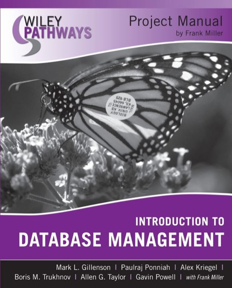 Introduction to Database Management: Project Manual 