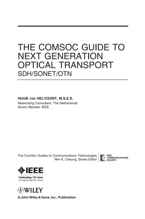 Cover image for book The ComSoc Guide to Next Generation Optical Transport: SDH/SONET/OTN