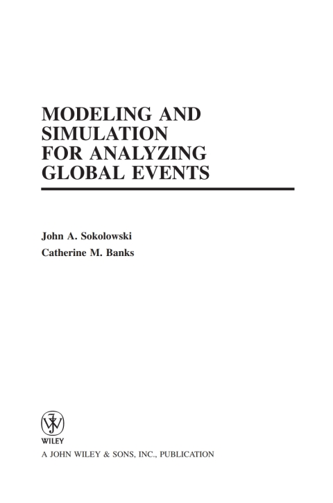 Cover image for book Modeling and Simulation for Analyzing Global Events