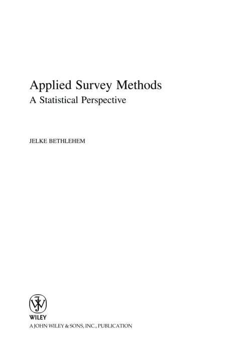 Cover image for book Applied Survey Methods