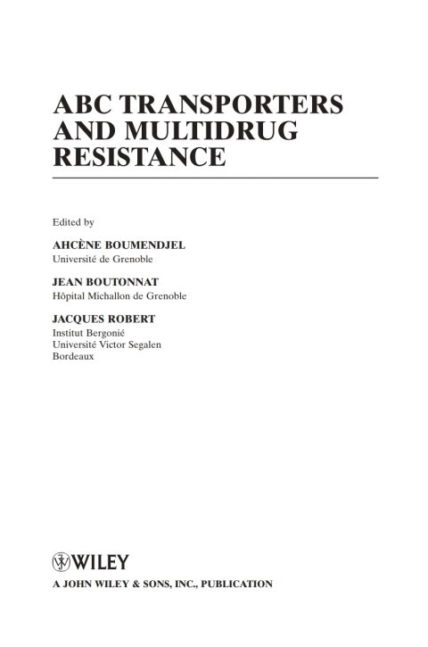 Cover image for book ABC Transporters and Multidrug Resistance