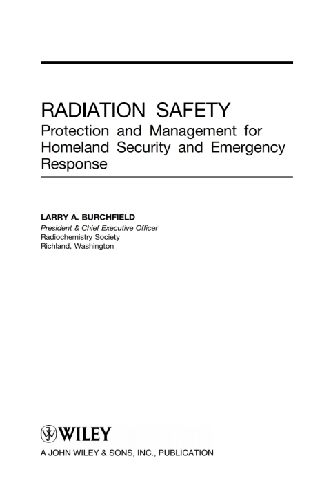Cover image for book Radiation Safety