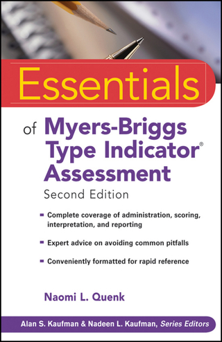 Essentials of Myers-Briggs Type Indicator Assessment