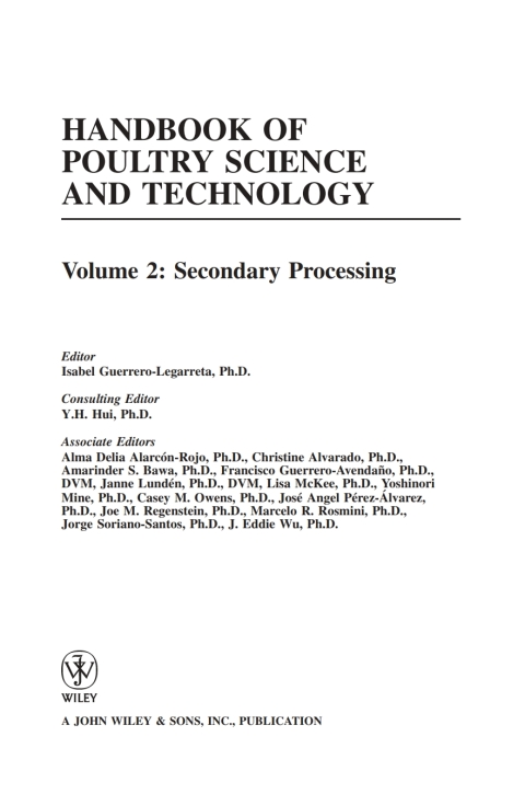 Handbook of Poultry Science and Technology, Secondary Processing 
