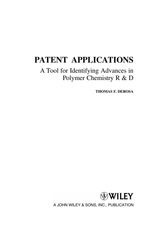Cover image for book Patent Applications