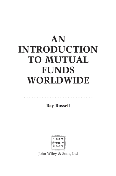 Cover image for book An Introduction to Mutual Funds Worldwide