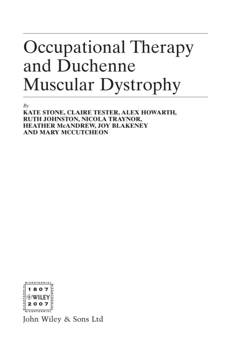 Cover image for book Occupational Therapy and Duchenne Muscular Dystrophy