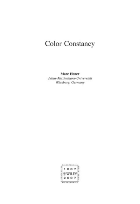 Cover image for book Color Constancy