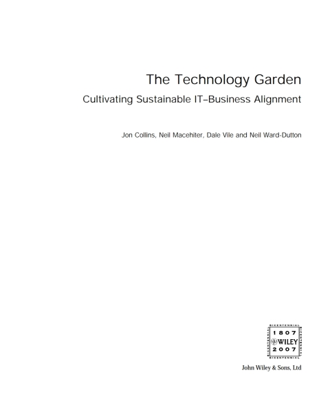 Cover image for book The Technology Garden
