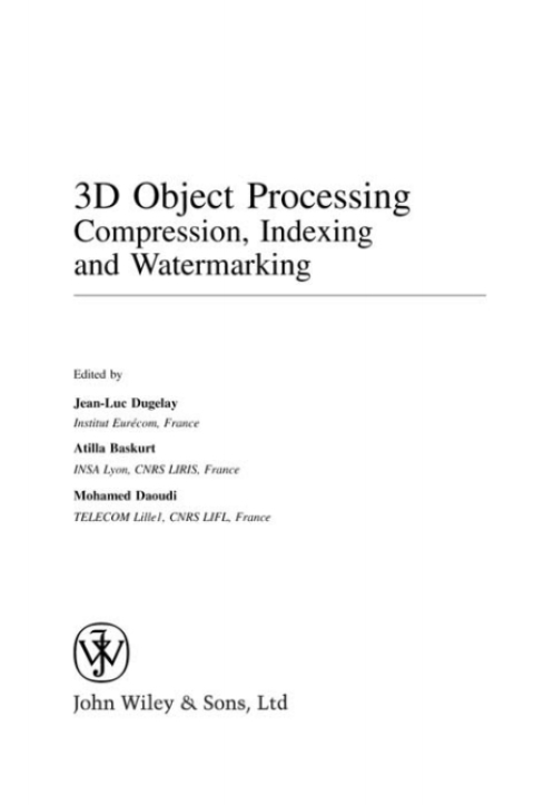 Cover image for book 3D Object Processing