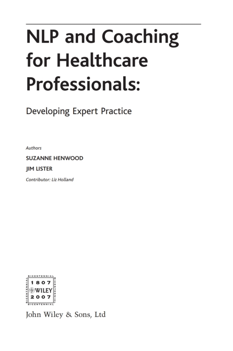 Cover image for book NLP and Coaching for Health Care Professionals