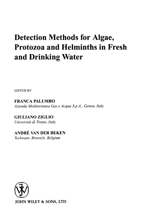 Cover image for book Detection Methods for Algae, Protozoa and Helminths in Fresh and Drinking Water