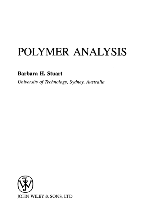 Cover image for book Polymer Analysis