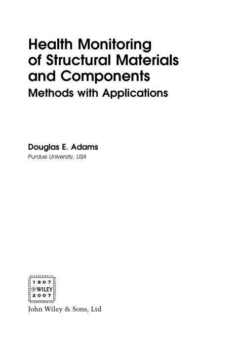 Cover image for book Health Monitoring of Structural Materials and Components