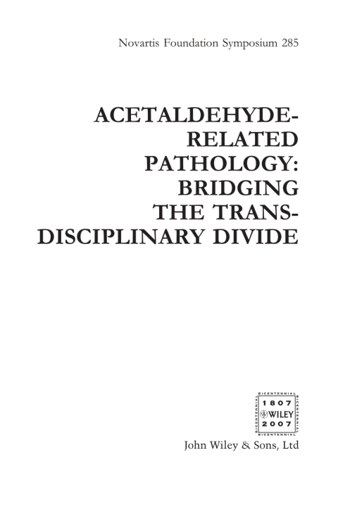 Acetaldehyde-Related Pathology 