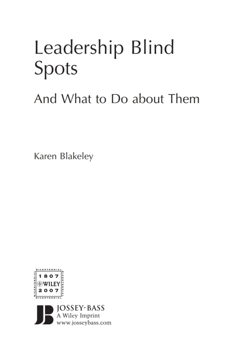 Cover image for book Leadership Blind Spots and What To Do About Them