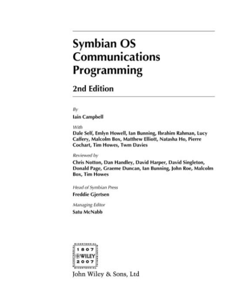 Symbian OS Communications Programming 