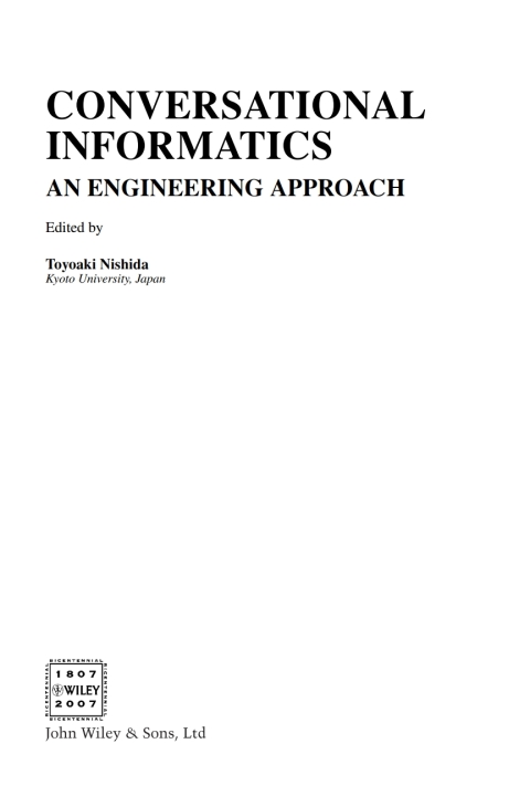 Cover image for book Conversational Informatics