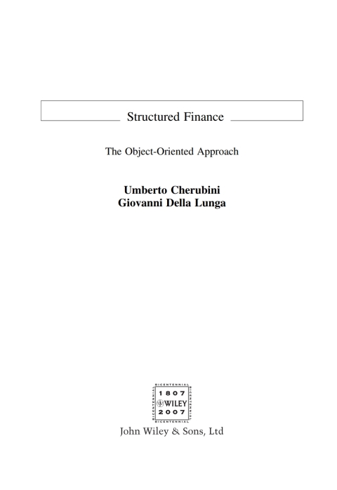 Cover image for book Structured Finance