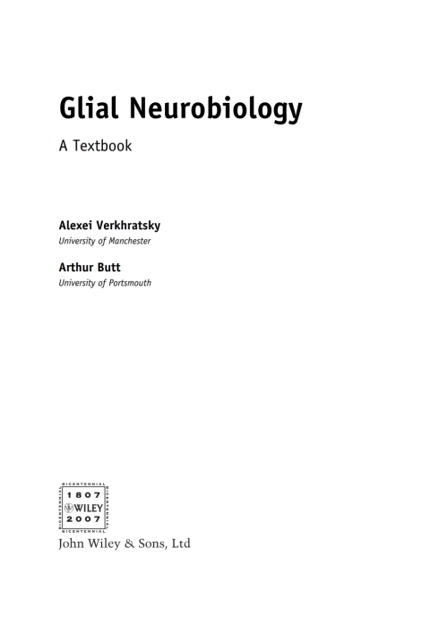 Cover image for book Glial Neurobiology