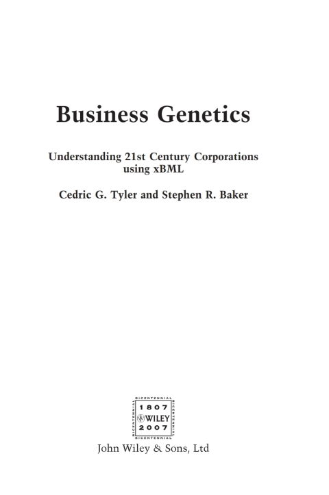 Business Genetics: Understanding 21st Century Corporations using xBML 