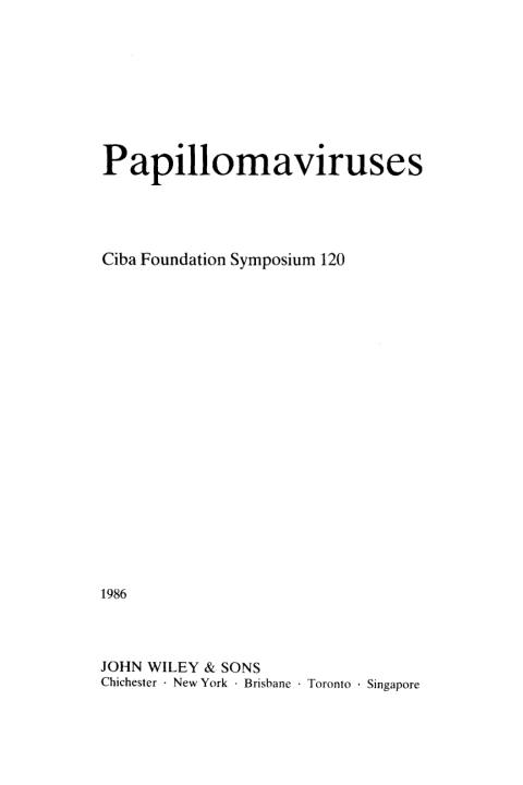 Cover image for book Papillomaviruses