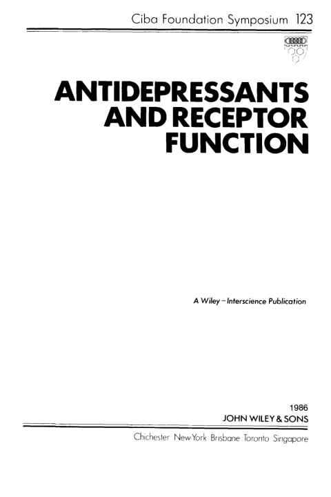Antidepressants and Receptor Function 