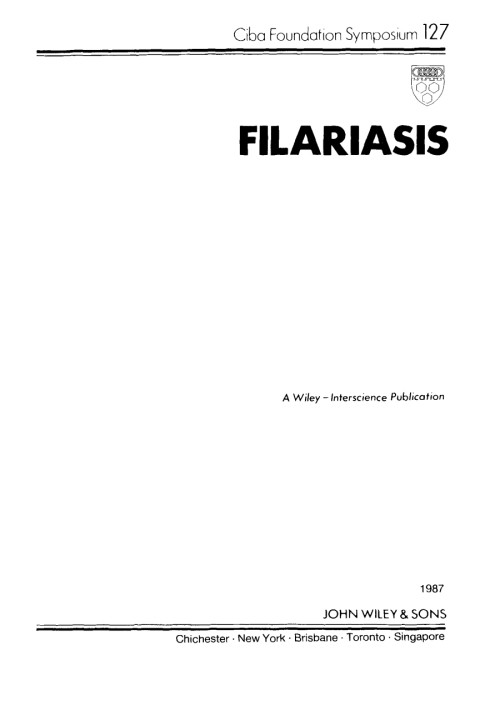 Cover image for book Filariasis