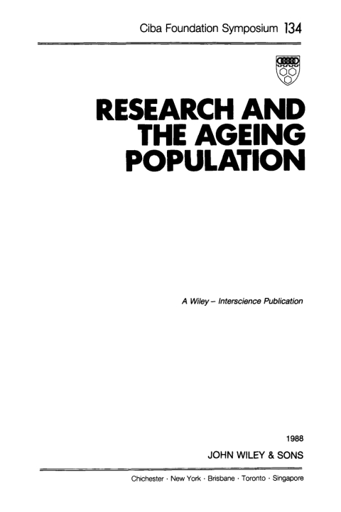 Cover image for book Research and the Ageing Population