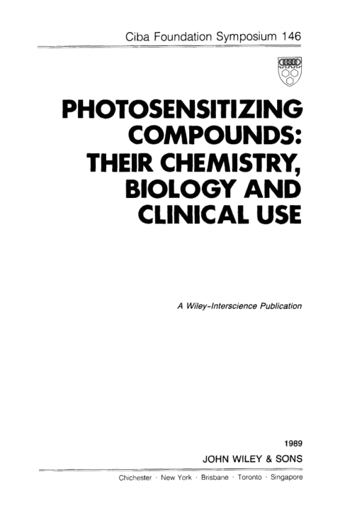 Cover image for book Photosensitizing Compounds