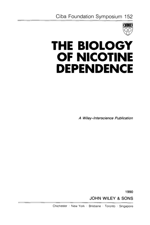 Cover image for book The Biology of Nicotine Dependence