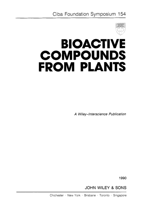 Bioactive Compounds from Plants 