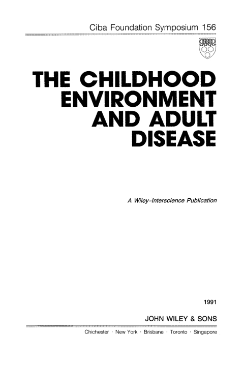 Cover image for book The Childhood Environment and Adult Disease
