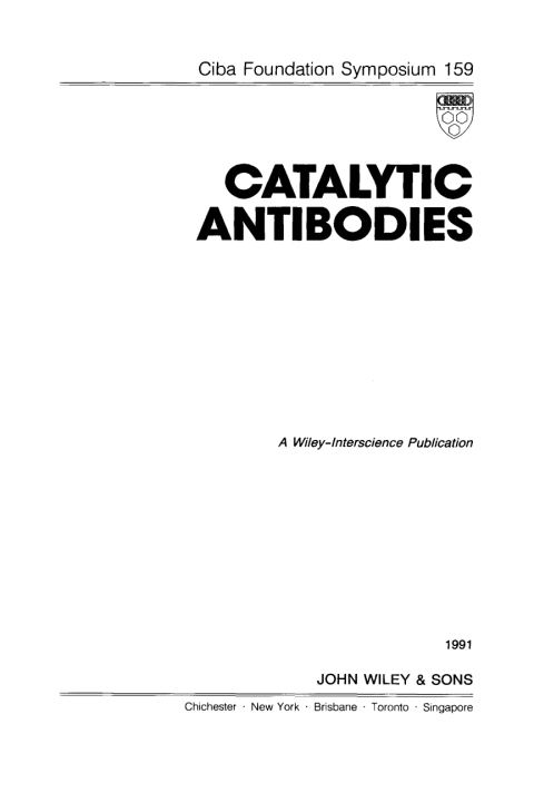 Catalytic Antibodies 