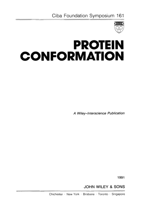 Cover image for book Protein Conformation