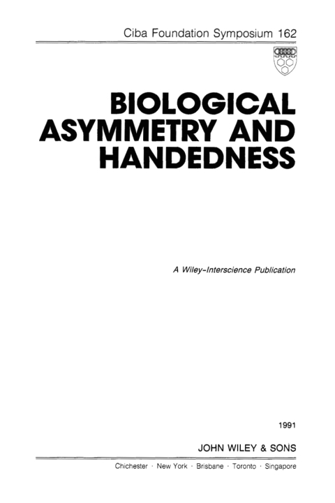 Cover image for book Biological Asymmetry and Handedness