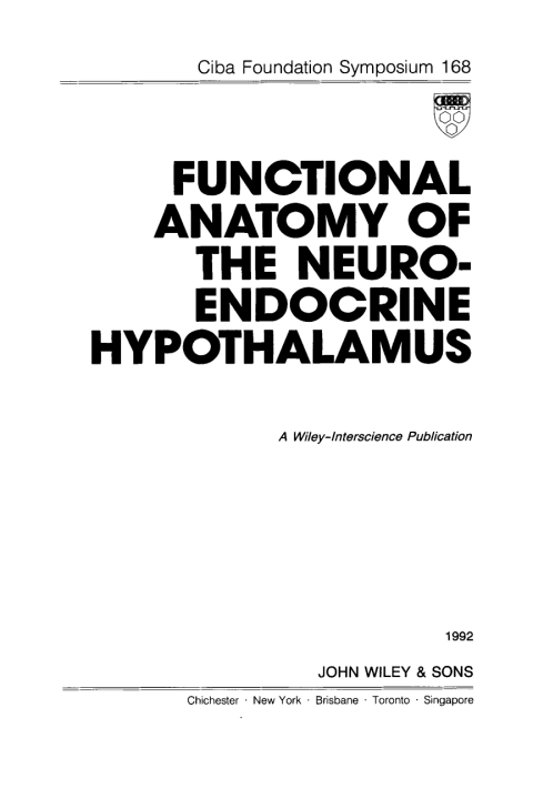 Functional Anatomy of the Neuroendocrine Hypothalamus 