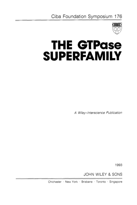Cover image for book The GTPase Superfamily
