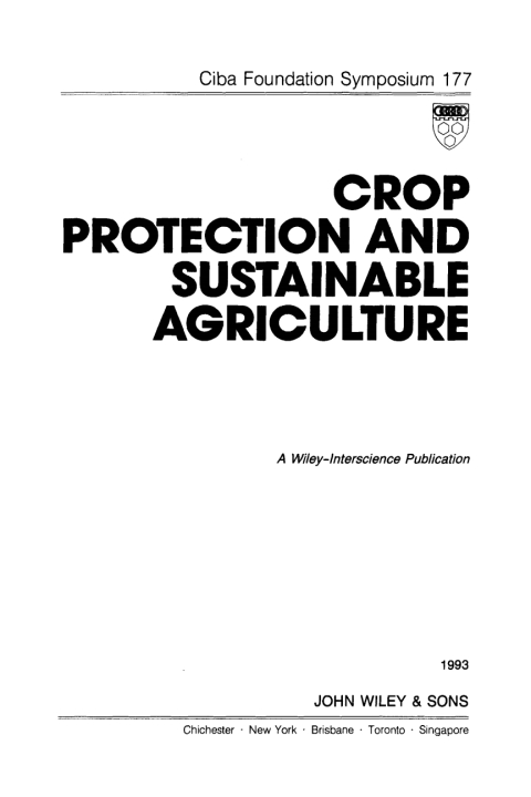 Crop Protection and Sustainable Agriculture 