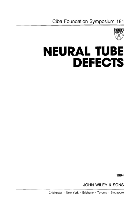 Cover image for book Neural Tube Defects