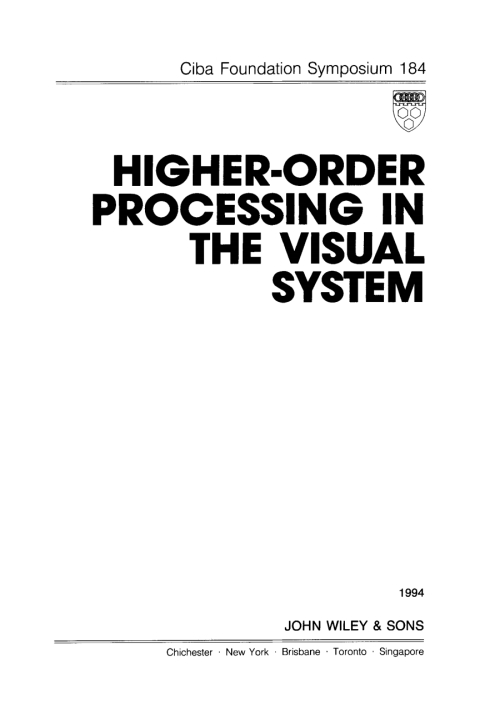 Cover image for book Higher-Order Processing in the Visual System