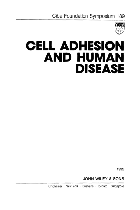 Cover image for book Cell Adhesion and Human Disease