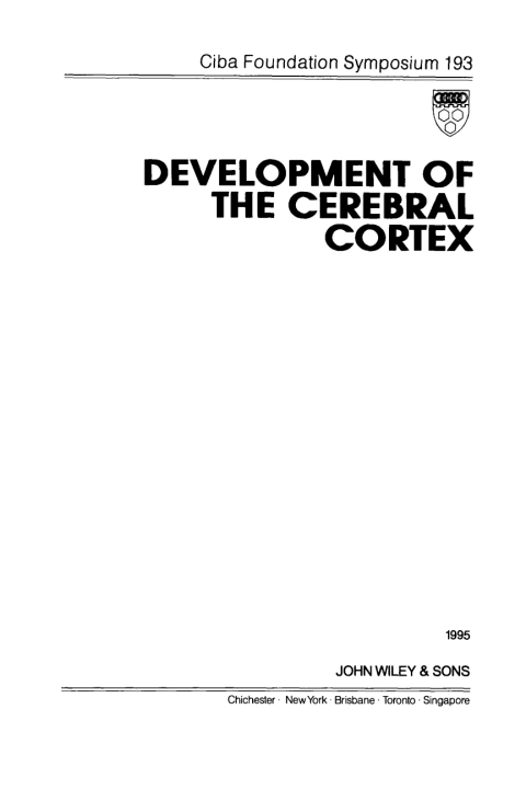 Cover image for book Development of the Cerebral Cortex