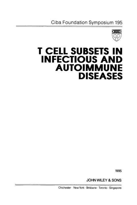 Cover image for book T Cell Subsets in Infectious and Autoimmune Diseases