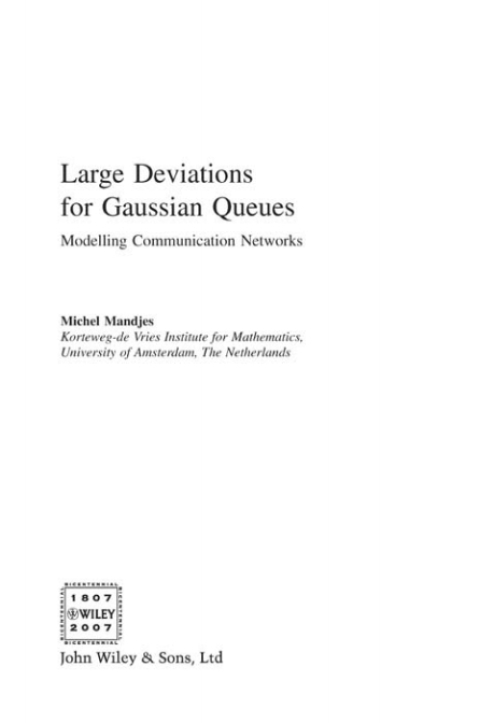 Cover image for book Large Deviations for Gaussian Queues