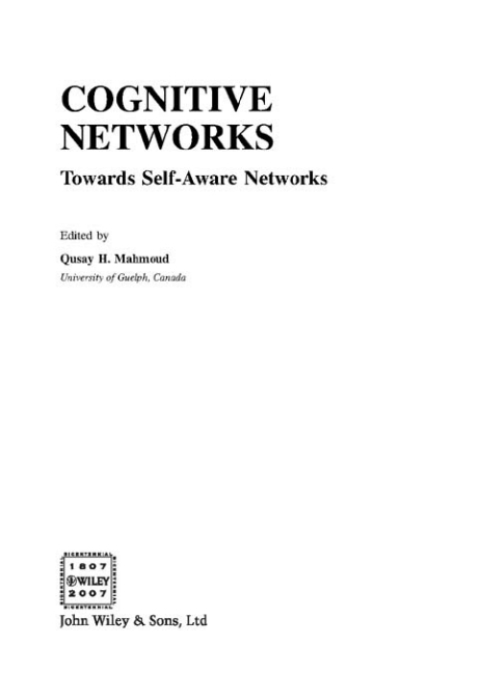 Cover image for book Cognitive Networks