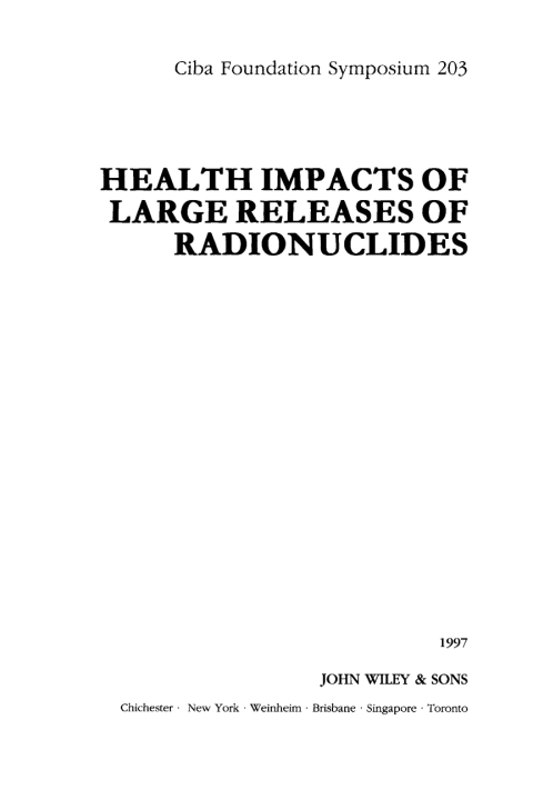 Health Impacts of Large Releases of Radionuclides 